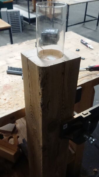 File:Wood Beam Candlestick - Routing done.jpg