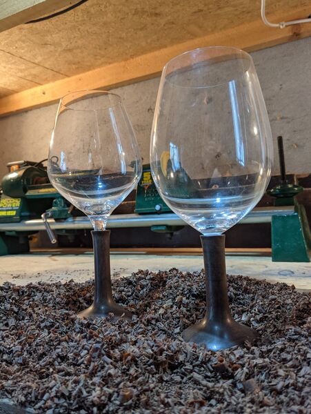 File:Woodturned Wineglass Stems.jpg
