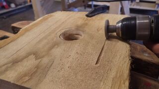 Drill holes to fit the tailgut