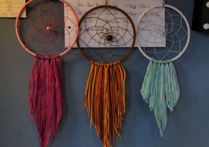 Dream-Catchers, Materials sourced from a kit, but can be easily found in craft stores here.