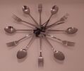 clock from forks and spoons