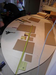 planning the logo size and alignment with corrugated fiberboard templates