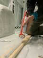 Adding glue to the lathes