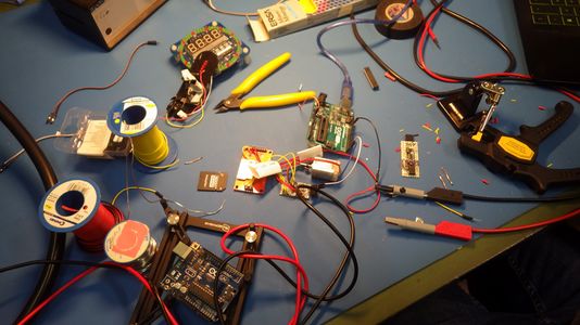 rough assembly of the electronics